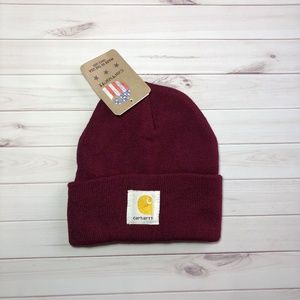 wine colored beanie